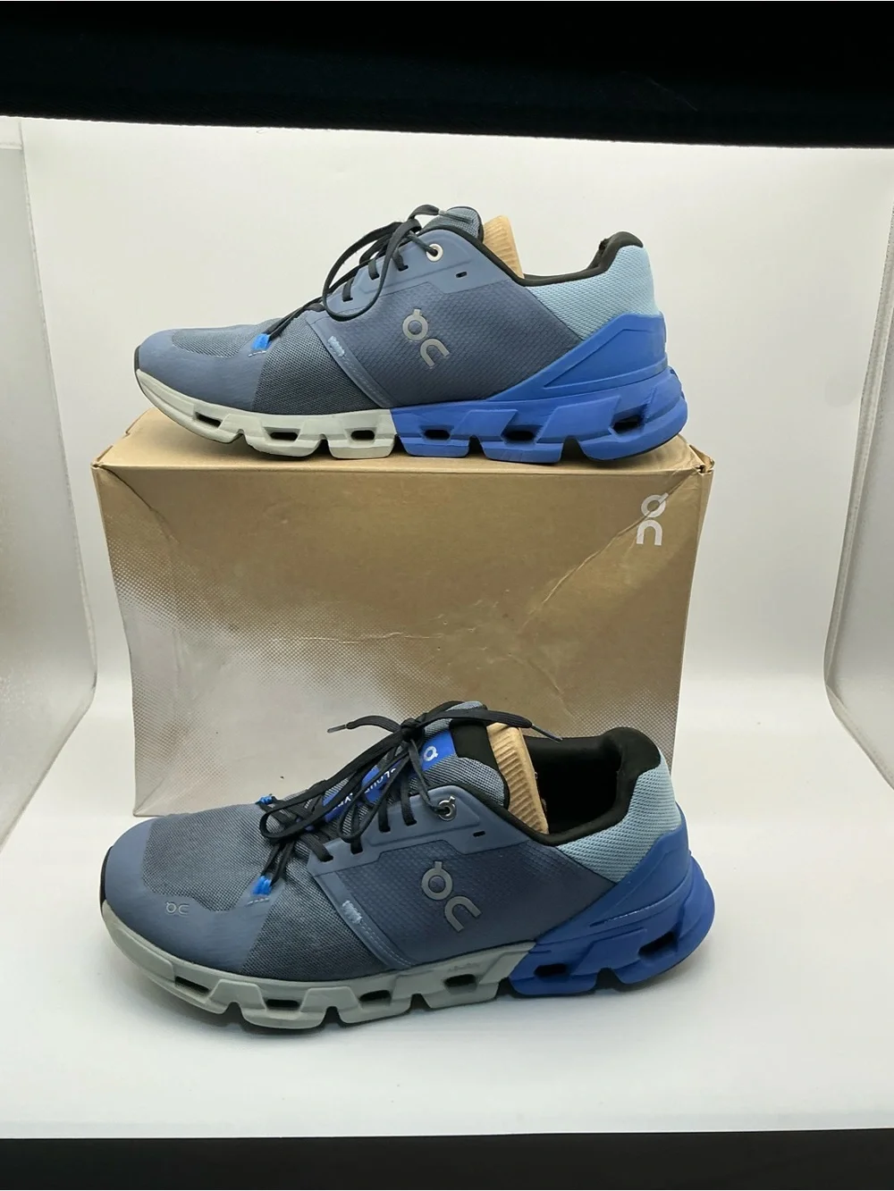 On Cloudflyer Men’s 12.5 Running Shoes Blue Gray CloudTec Athletic Sneakers